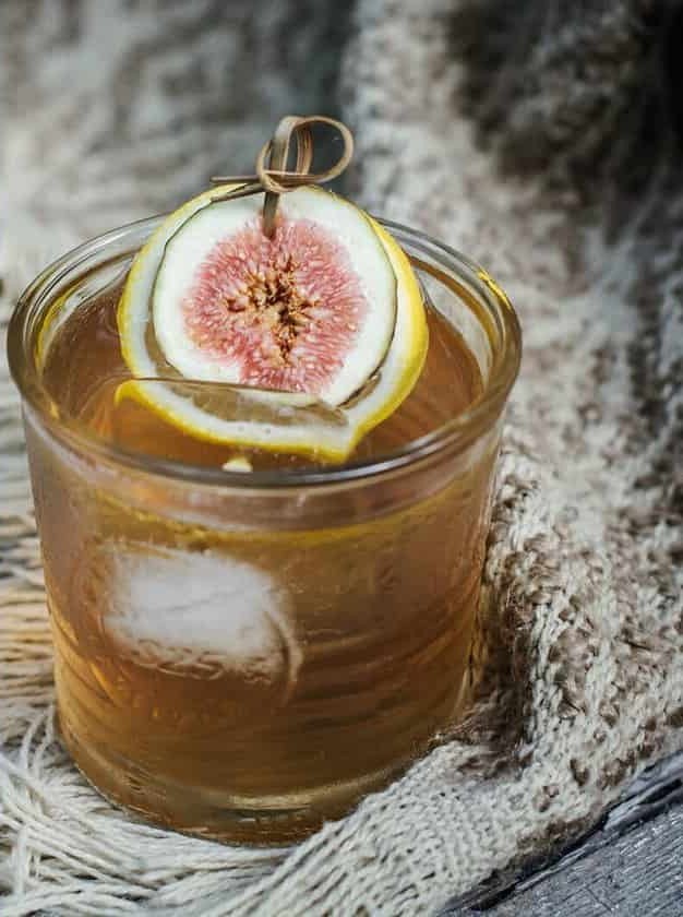 Lemon and Fig Rum Cocktail