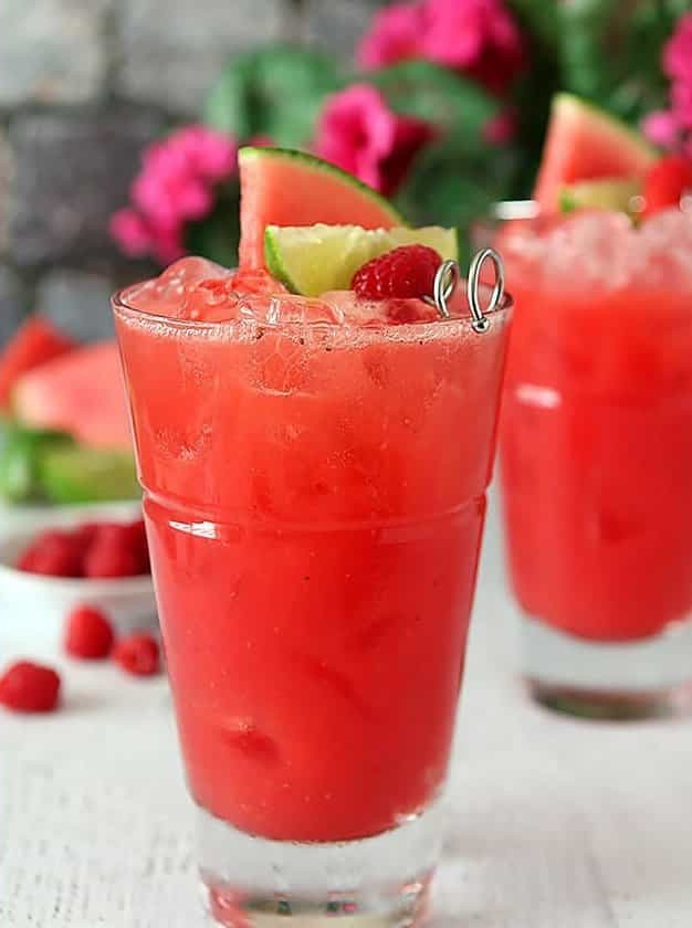 Watermelon Raspberry Cooler Cocktail