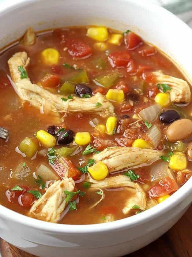 Slow Cooker Chicken Taco Soup