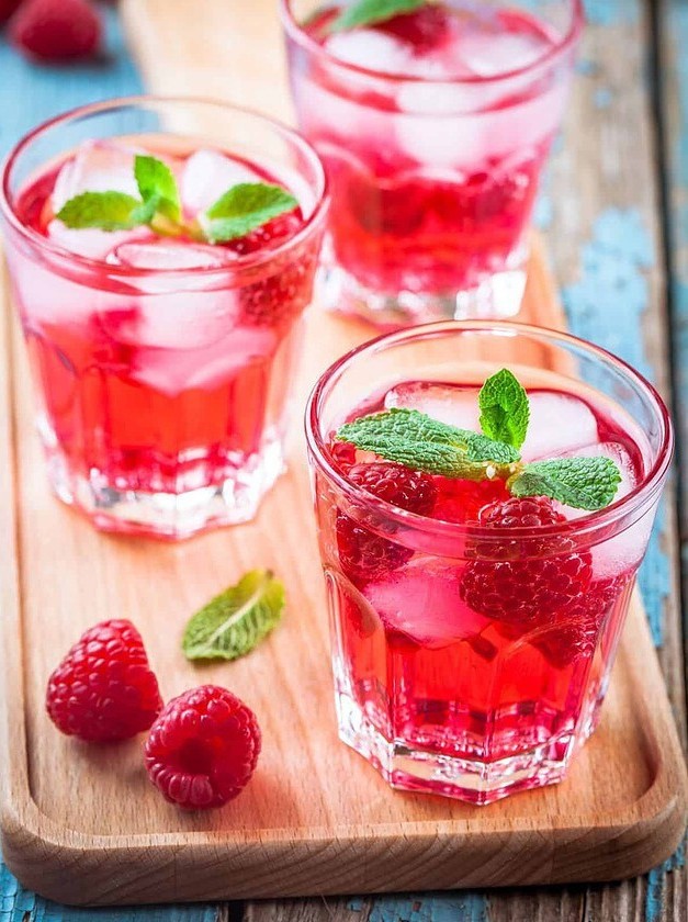 Keto Raspberry Vodka Cocktail