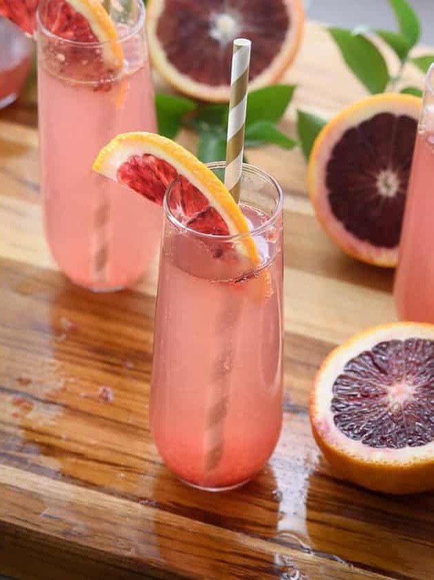 Blood Orange Champagne Cocktail