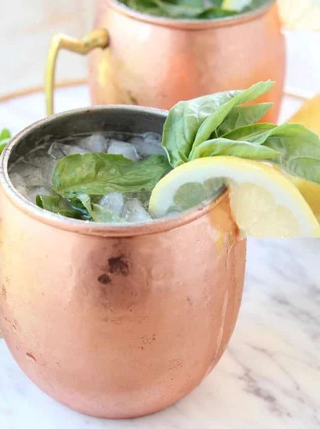 Peach Basil Moscow Mule