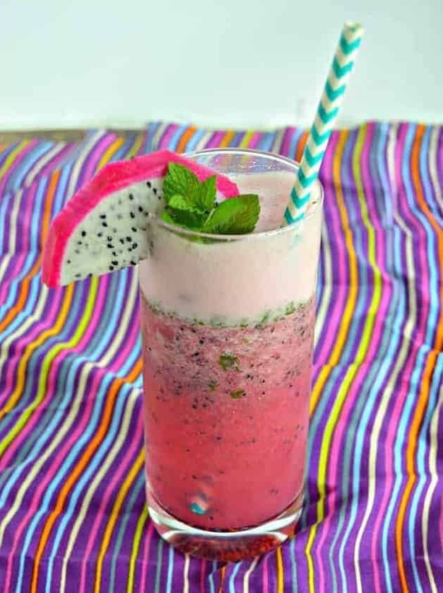 Dragon Fruit Pomegranate Mojito