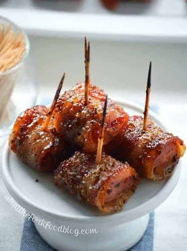 Bacon Wrapped Kielbasa with Brown Sugar Glaze