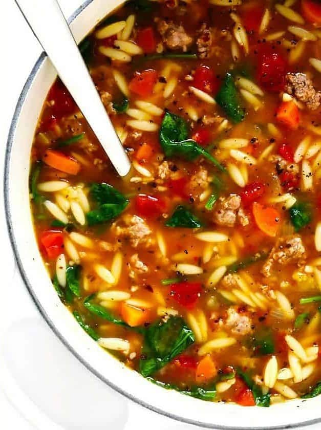 Italian Sausage and Orzo Soup