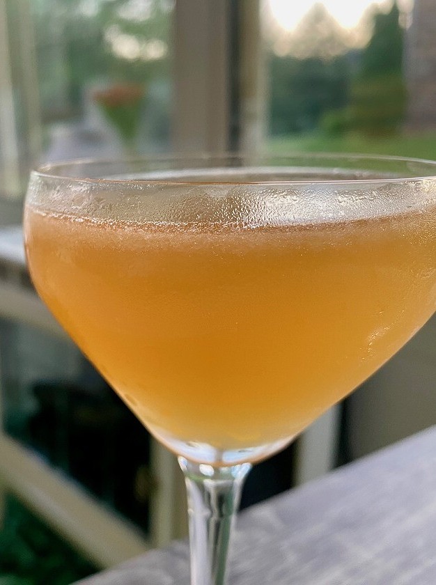 "Spiced Peach Bourbon Cocktail"