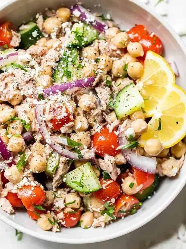 Mediterranean Chickpea Tuna Salad