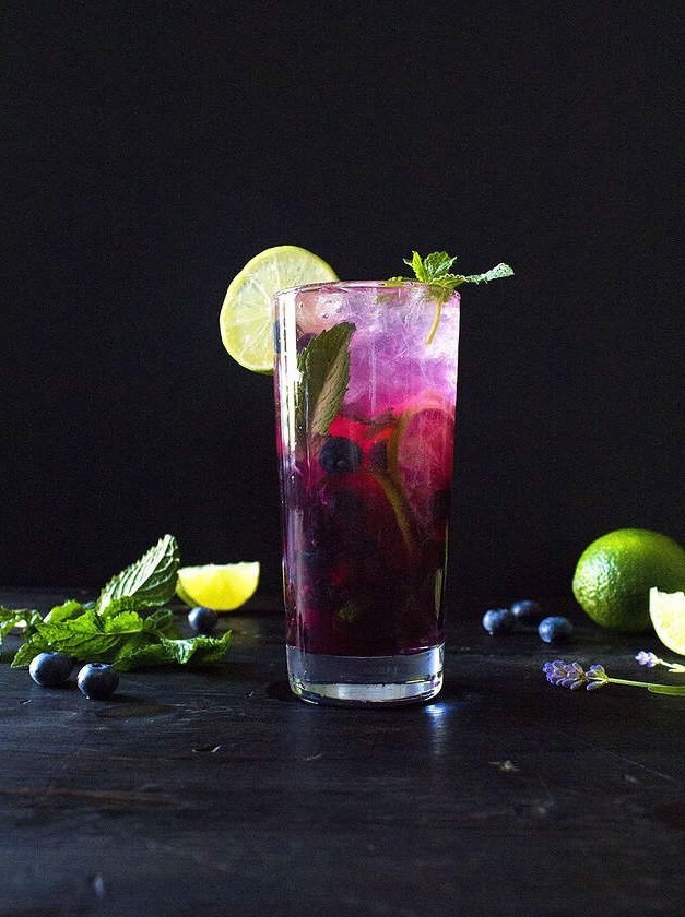 Blueberry-Lavender Fauxjito