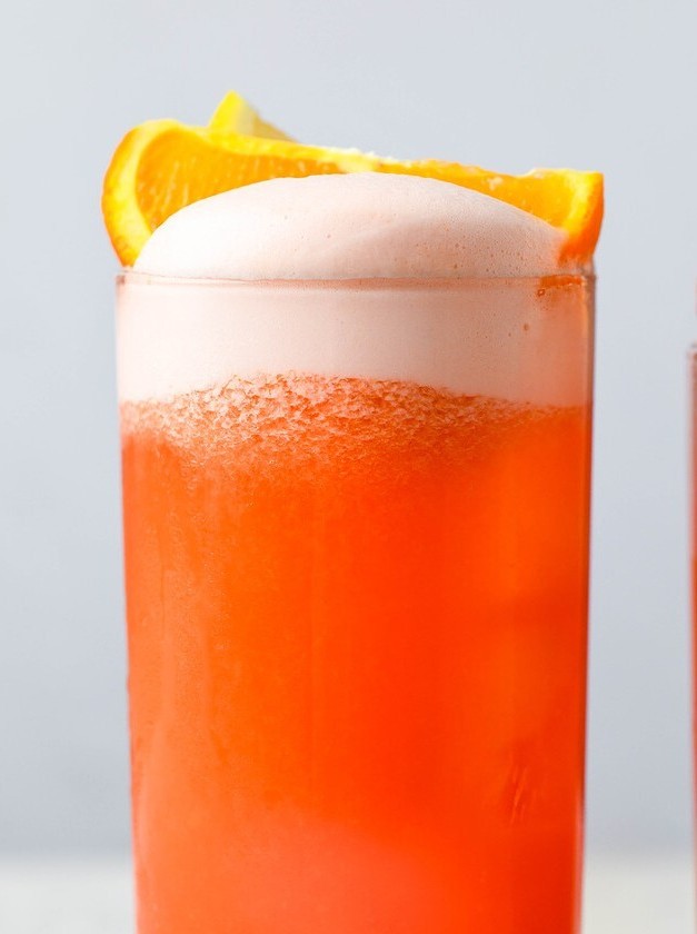 Orange Campari Vodka Sour Cocktail