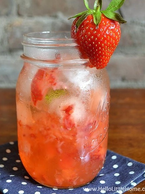 Strawberry Mint Gin and Tonic