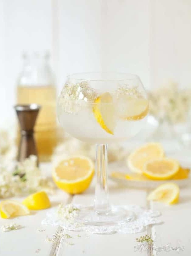 Summer Gin and Tonic With Elderflower & Lemon