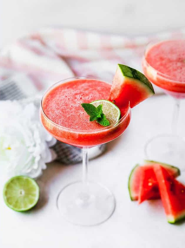 Watermelon & Rosé Vodka Martinis