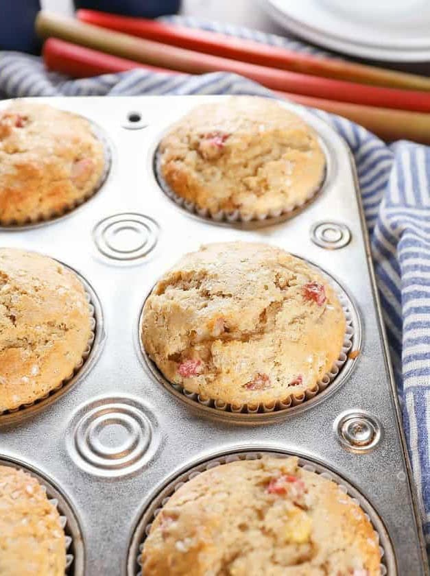 Bakery Style Rhubarb Muffins