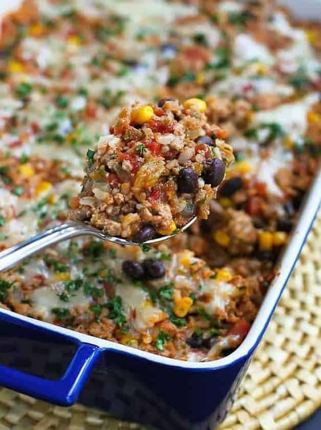 Southwestern Turkey Rice Casserole