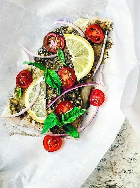 Baked Flounder in Parchment Paper