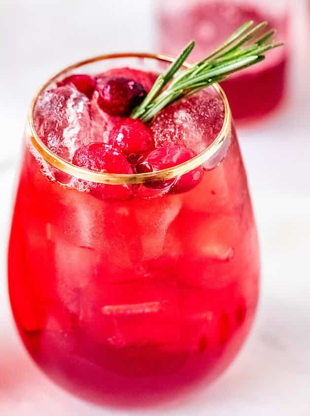 Rosemary Cranberry Bourbon Cocktail