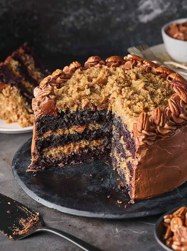 Triple Layer German Chocolate Cake