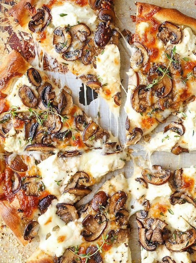 White Mushroom Pizza