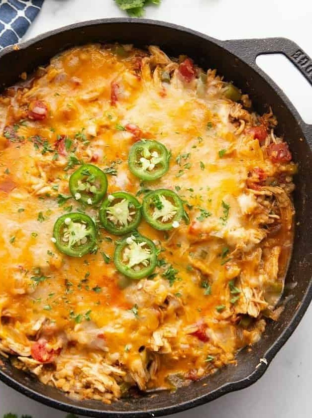 Keto Mexican Cheesy Chicken Skillet