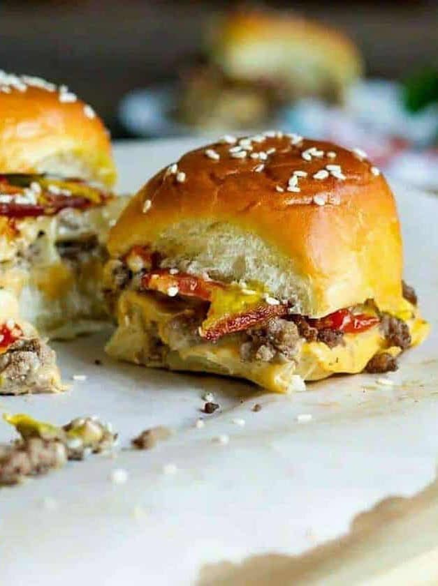 Bacon Cheeseburger Sliders