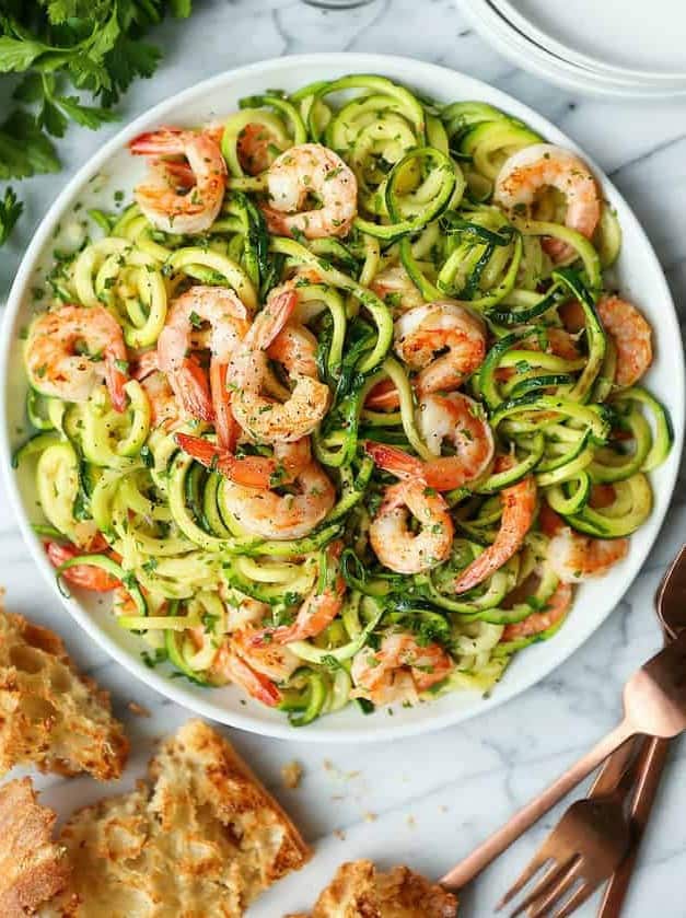 Garlic Butter Shrimp Zucchini Noodles