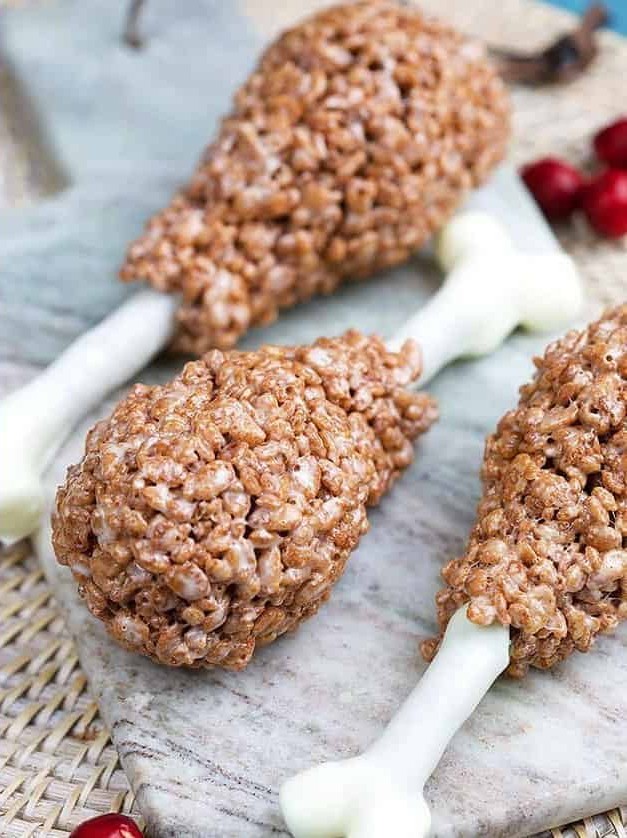 Easy Rice Krispie Turkey Legs