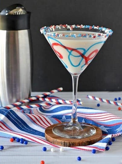 Red White and Blue Chocolate Martini