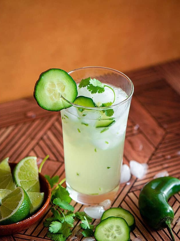 Spicy Cilantro Lime Cucumber Cocktail