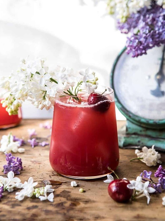 Hibiscus Cherry Vodka Spritz