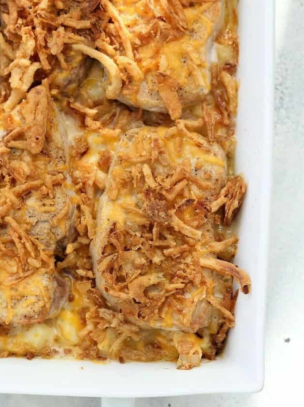 Pork Chops and Hash Browns Casserole