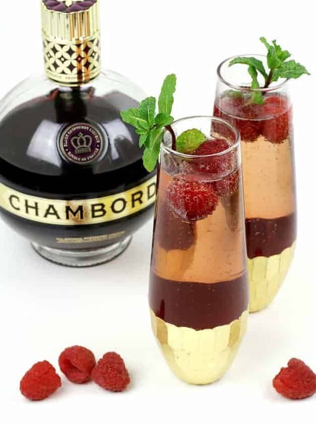 Raspberry Mint Kir Royale