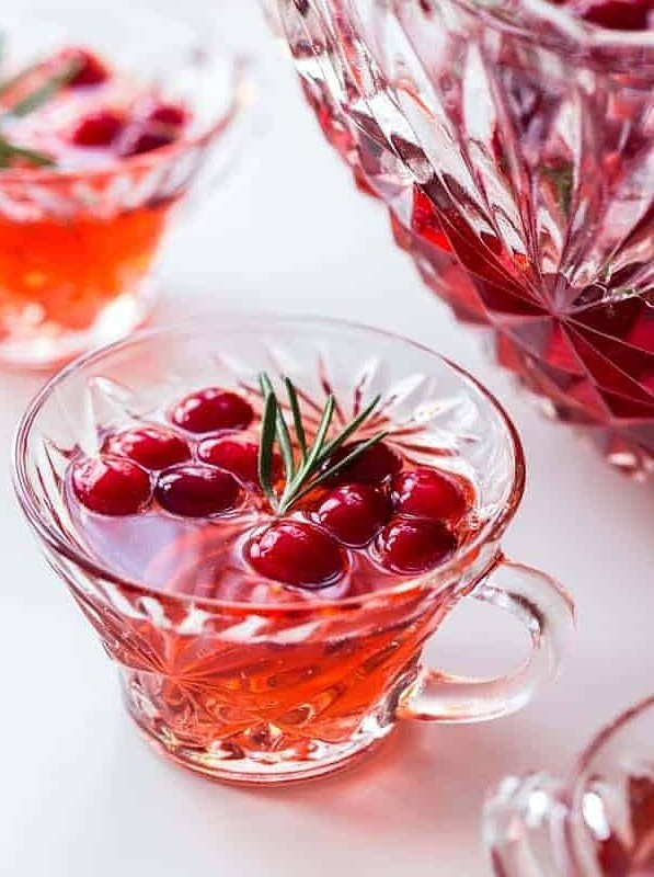 Sparkling Cranberry Rosemary Punch