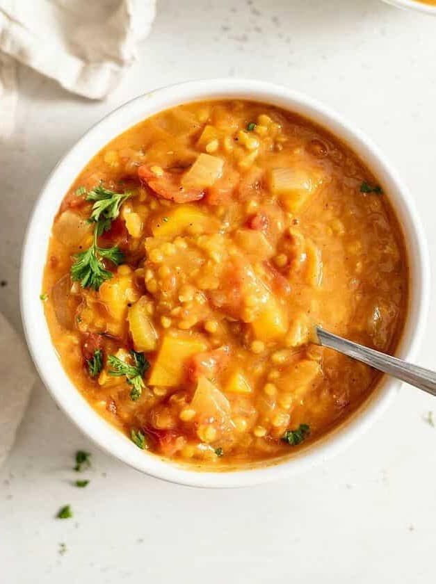 Butternut Squash Lentil Soup