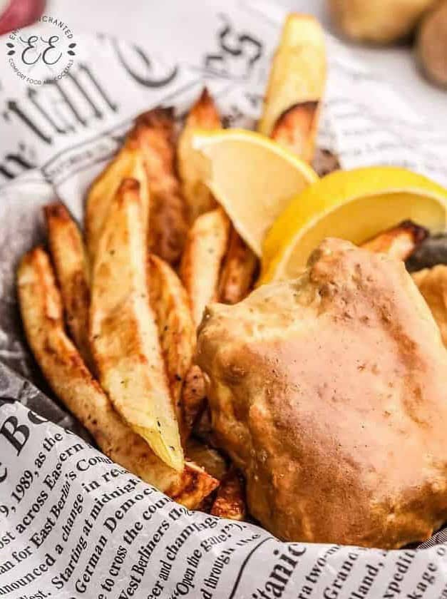 Air Fryer Beer Battered Fish and Chips