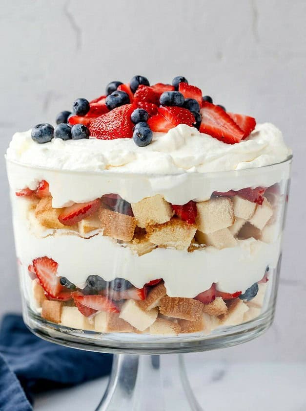 Red White and Blue Trifle