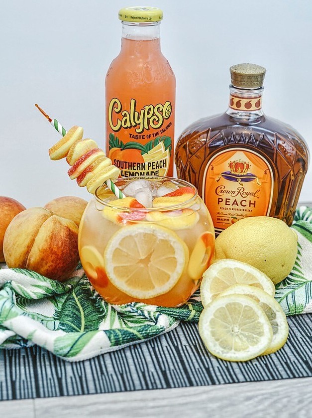 Crown Royal Peach Whiskey Fish Bowl Drink