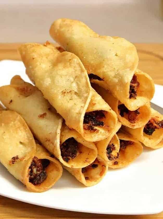 Leftover Smoked Brisket Taquitos