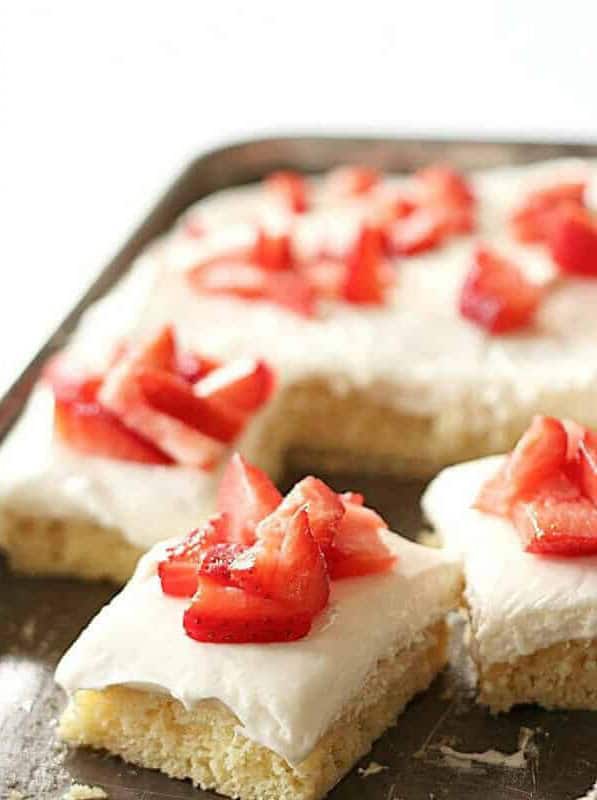 Strawberry Shortcake Sheet Cake