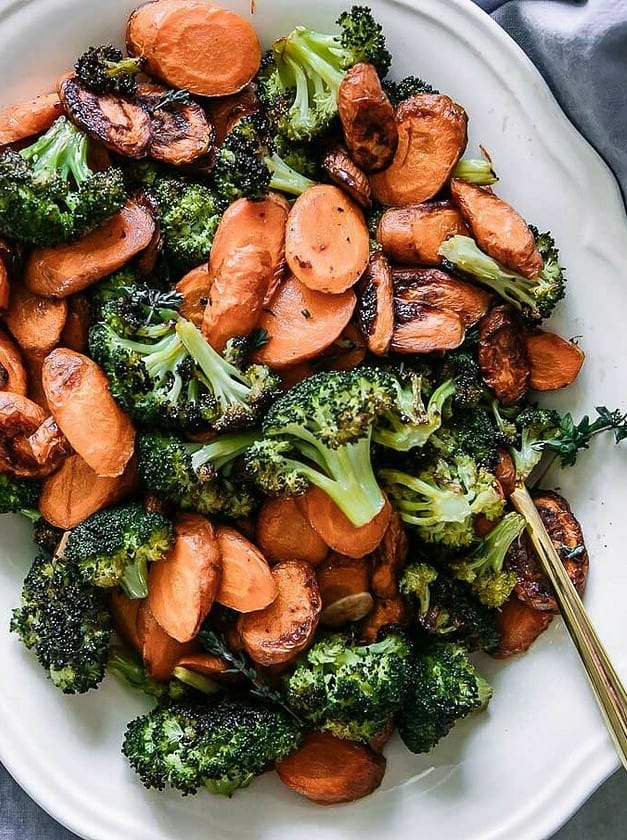 Roasted Broccoli and Carrots