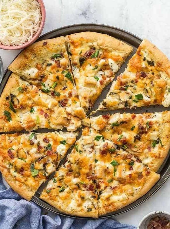 Chicken Alfredo Pizza