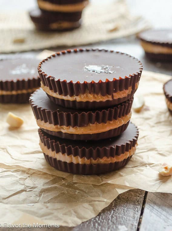 Salted Dark Chocolate Peanut Butter Cups