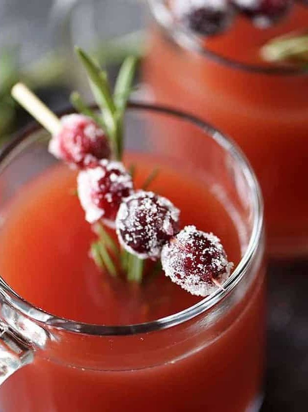 Warm Cranberry Pomegranate Cider