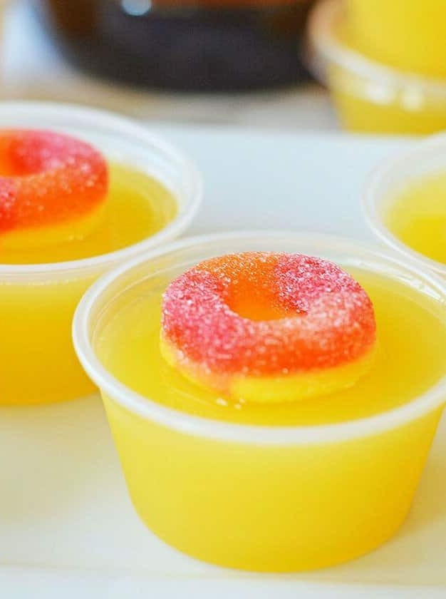 Fuzzy Navel Jello Shots