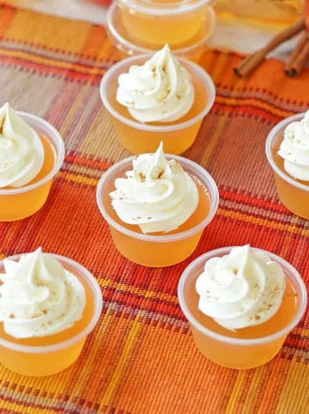 Apple Cider Jello Shots with Fireball Whiskey