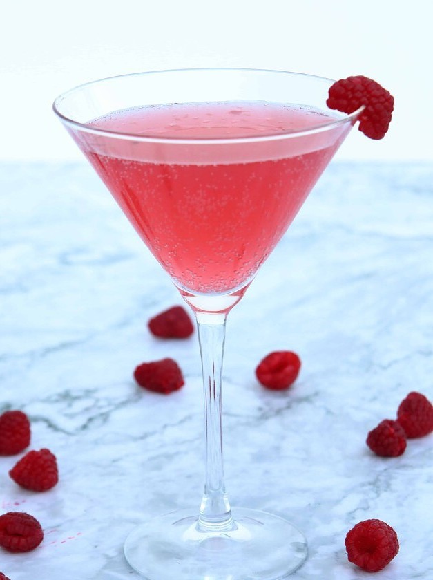 Sparkling Raspberry Martini