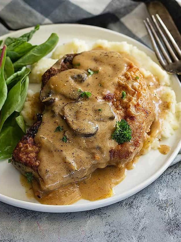 Pork Chops in Mushroom Gravy