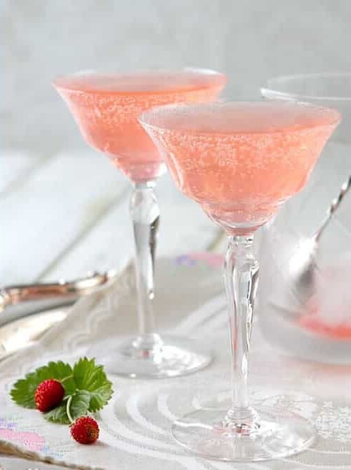 Rhubarb Sparkling Wine Cocktail