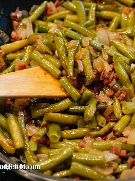 Crockpot Ham, Green Beans and Potatoes