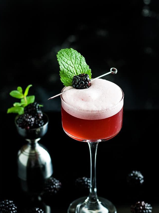 Blackberry Sunset Whiskey Sour