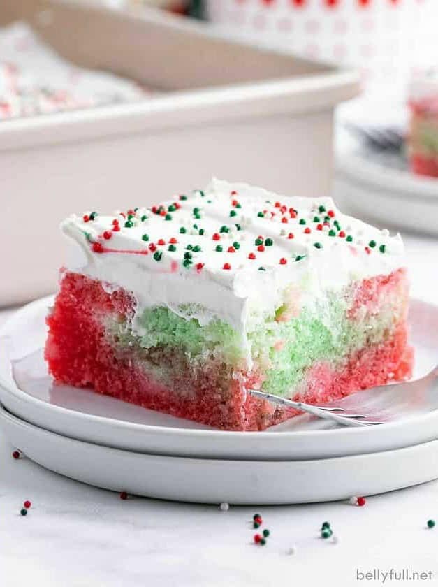 Christmas Jello Poke Cake